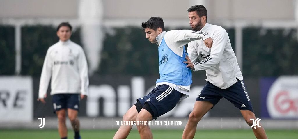 تمرینات تاکتیکی و مالکیت توپ قبل از بازی با آتالانتا