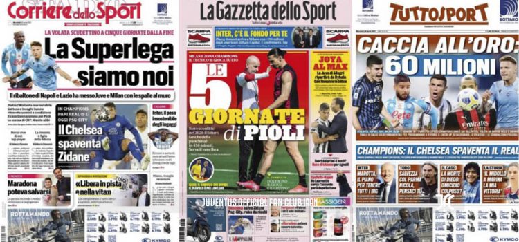 روزنامه های تاریخ 28 آپریل - 8 اردیبهشت