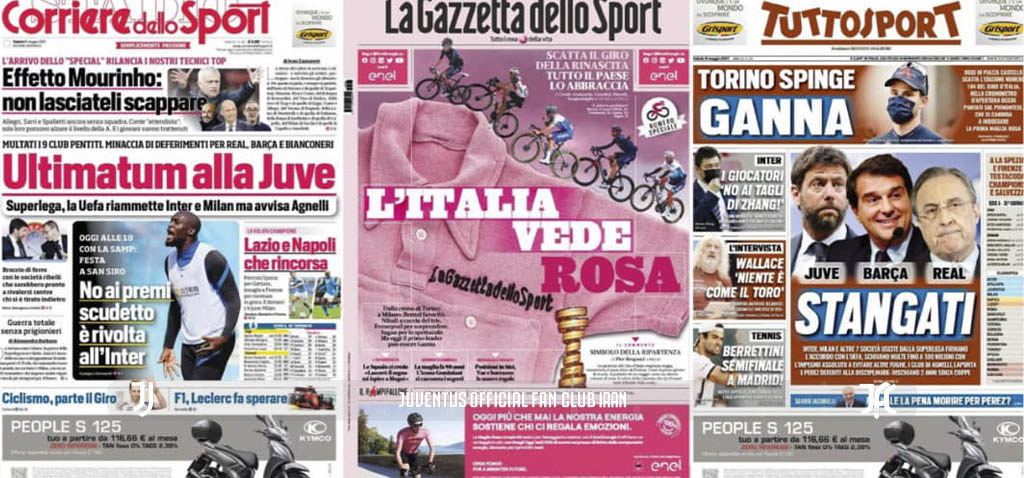 روزنامه های تاریخ 8 می - 18 فروردین