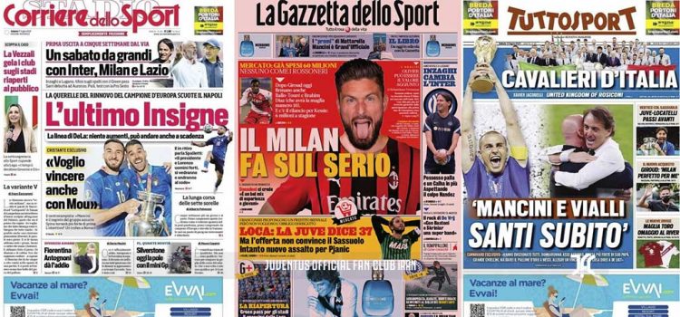 روزنامه های تاریخ 17 ژوئیه – 26 تیر