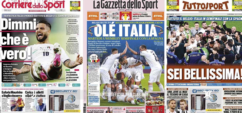 روزنامه های تاریخ 3 ژوئیه – ۱2 تیر