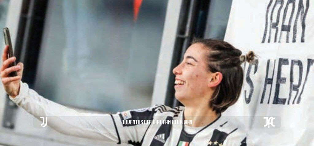 حضور آناهیتا زمانیان در جمع هواداران ایرانی یوونتوس